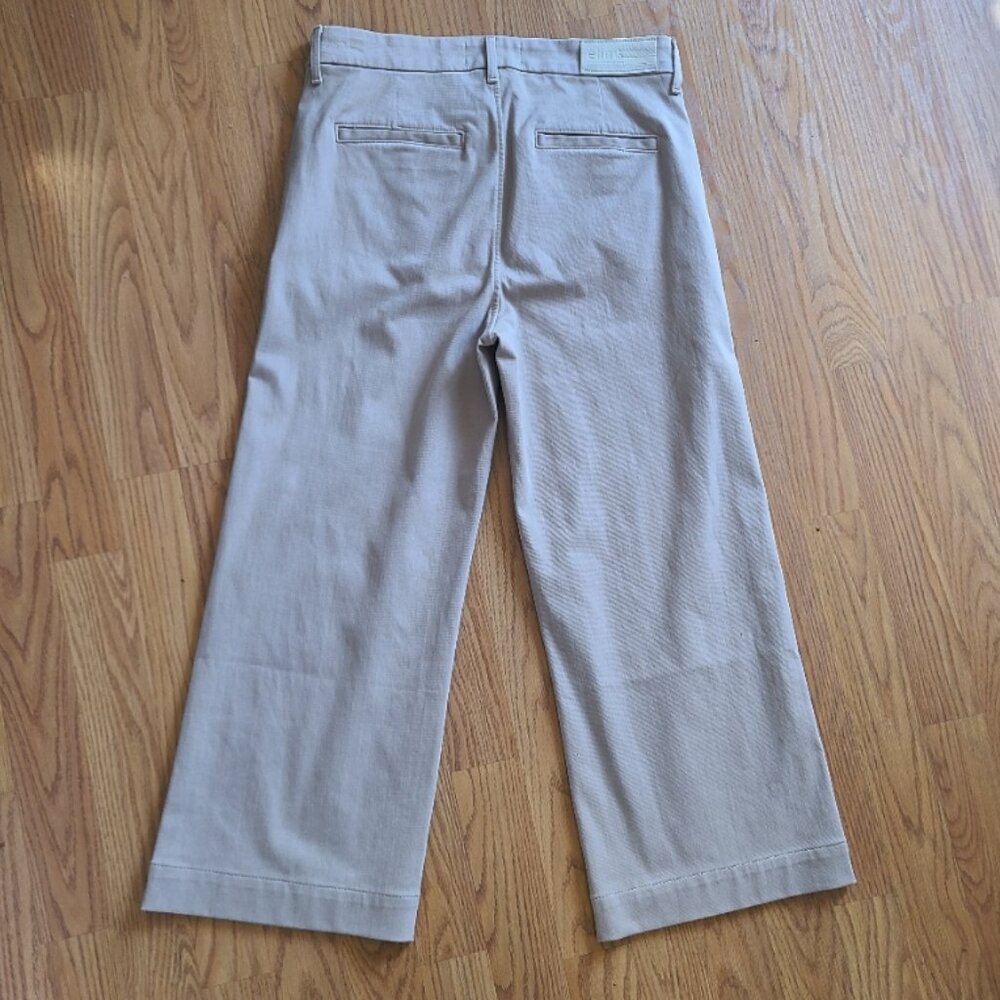 NEW NWT ELIMS THE MALIBU WIDE LEG CROPPED CHINO PANT HIGH RISE STRETCH COTTON XS - Picture 4 of 9